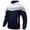 White, variant on Mens Color Block Hoodie Long Sleeve Sweatshirts Contrast Chest Panels Front Pockets Banded Hem Pullover Top Orange XXL