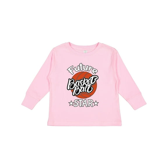 Inktastic Future Basketball Star Boys or Girls Long Sleeve Toddler T-Shirt