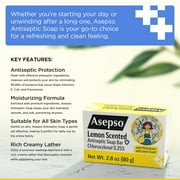 Asepso Antibacterial Bar Soaps, Lemon Scent, 4 Pack 80g/2.8 oz