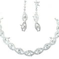 thumbnail image 5 of Besufy Women Rhinestone Twisted Necklace Dangle Earrings Bridal Wedding Jewelry Set, 5 of 5