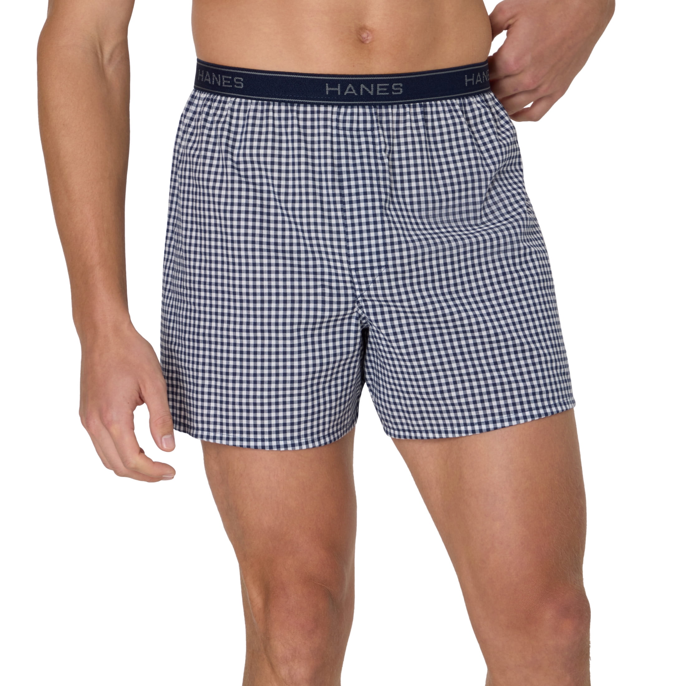 Hanes Men's Underwear Boxers Pack, 6-Pack, Cotton Stretch, Assorted Plaids & Prints