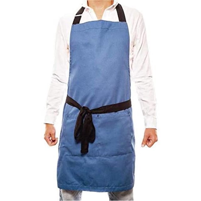 Mandil Delantal Pesani Básico Gabardina 100% Algodón Azul