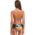 thumbnail image 5 of Dreamtimes Palm Tree Sunset On Beach Swimsuits Padded Bikini Sets Sexy Swimwear for Women, X-Large, 5 of 7
