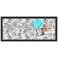 thumbnail image 2 of PinPix 30x12 Custom Cork Bulletin Board Black Floral Rose Poster Board Has a Fabric Style Canvas Finish, Framed in Black Floral Rose, by ArtToFrames (PinPix-164), 2 of 6