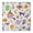 Halloween Cute Trick, variant on Halloween Cute Pumpkins and Cupcakes Square Fitted Tablecloth with Elastic Edge,Square Table Cover,Washable Elastic Table Cover for Home Kitchen Party Decor 34"x34"