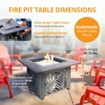 thumbnail image 3 of Endless Summer Lindsey Table de Foyer au Gaz LP Imprimée UV Carrée 30 Pouces pour Extérieur, 3 of 12