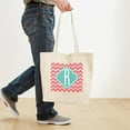 thumbnail image 6 of CafePress - Initial R Zigzag Stripes Monogram Tote Bag - Unisex Canvas Tote Bag, Beige, 1-Piece, 6 of 9