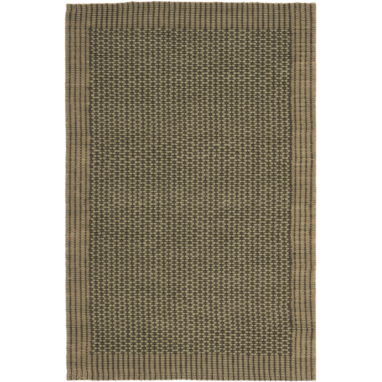 SAFAVIEH Natural Fiber Kathleen Border Jute Area Rug, Charcoal/Green, 4' x 6'