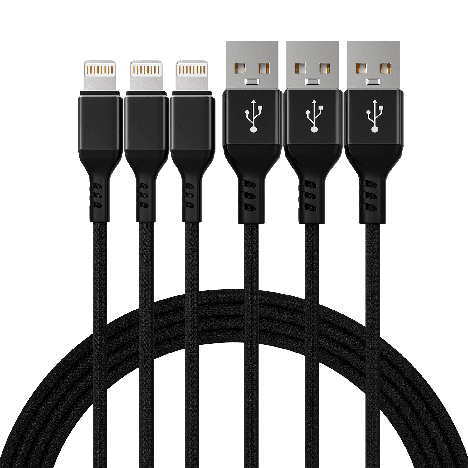 [3 Pack] 10ft Long MFI Certified Phone Charger Cable HeavyDuty