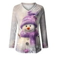 thumbnail image 4 of asdoklhq Womens Turtleneck Tops Christmas Fashionable Christmas Lady Printed Top Multicolor S, 4 of 4