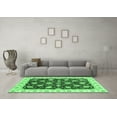 thumbnail image 3 of Ahgly Company Indoor Square Oriental Emerald Green Traditional Area Rugs, 7' Square, 3 of 4