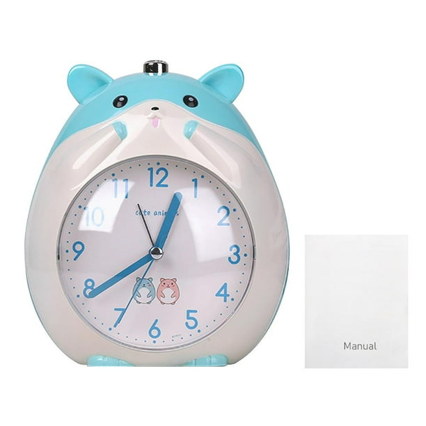 Reloj Despertador Para Niños, Función De Repetición, Reloj De Hámster De Dibujos Animados Con Luz Nocturna, Reloj Despertador De Aprendizaje Para Niños Y Niñas seitruly FN007066-03