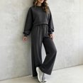 thumbnail image 6 of Iyufng 2 Piece Polka Dot Outfits for Women, Cropped Sweatshirt Drawstring Wide Leg Pants with Pockets Casual Loungewear Matching Set, 6 of 7