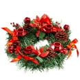 thumbnail image 2 of Christmas Savings! Dvkptbk Hristmas Candlestick Wreath Simulation Rattan Wreath Silver Candlestick Pinecone Advent Decoration, 2 of 2
