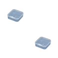 thumbnail image 2 of Bearachild Pack of 12 Storage Box Multipurpose Container Clean Stackable Organizer Small with Case Plastics Waterproof Lid Bin Easily Transparente 5.4*5.4*2 CM 2Conjunto, 2 of 6