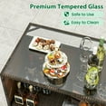 thumbnail image 5 of GVN 3 Pcs Patio Bar Set with Tempered Glass Tabletop-Brown, 5 of 6