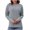 Silver, variant on Enjoytime Women Blouses Solid Color Round Neck Long Sleeve Basic Tops Fall Winter Fashion Casual Shirts for Women Black L