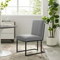 thumbnail image 5 of Tufted Side Dining Chair, Set of 2, Fabric, Metal Steel, Light Grey Gray, Modern Contemporary Urban Design, Kitchen Room Cafe Bistro Restaurant Hospitality, 5 of 10