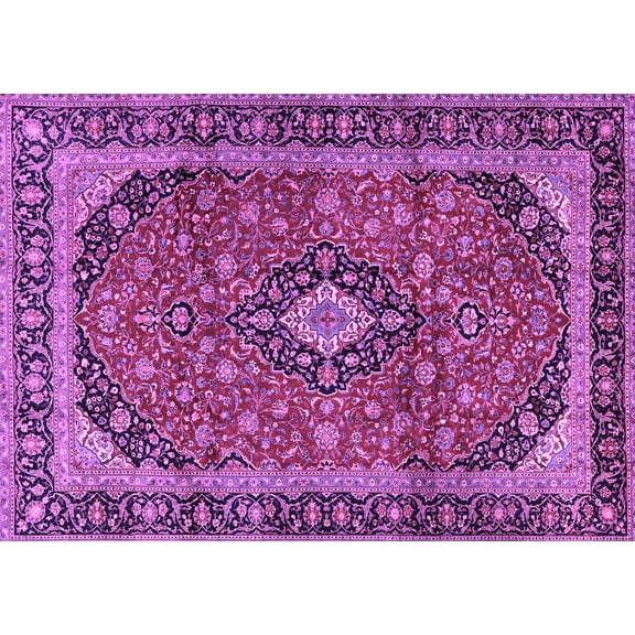 Ahgly Company Indoor Rectangle Persian Purple Traditional Area Rugs, 5' x 7'