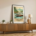 thumbnail image 2 of Lake Inle Vintage Travel Poster – Serene Beauty of Myanmar - Shan Myanmar (Burma) Illustration Travel Poster Vintage Poster Boat Lake Scenic Nature Landscape Black Framed Wall Art Print 5 x 7 inches, 2 of 8