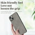 thumbnail image 3 of Decase Case for iPhone 15 6.1"(2023 Release),Slim Ultra Thin Premium PU Leather Canvas Phone Shell Shockproof Anti-Scratch Cover,for iPhone 15 - Gray, 3 of 6
