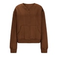 thumbnail image 5 of UQJfacai Bomber Jacket Women Textured Lightweight Zip Up Jackets Fashion Fall Coats Long Sleeve Causal Outerwear with Pockets, 5 of 6