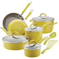 thumbnail image 1 of Rachael Ray Cucina - Batería de cocina antiadherente, porcelana dura, 12 piezas, Verde Limon, 1 of 5
