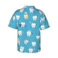 thumbnail image 3 of Haiem Cute Healthy Teeth Printed Hawaiian Shirt for Men - Men’s Casual Beach Summer Shirts - Stretch Fabric with Modern Fit-3X-Large, 3 of 9