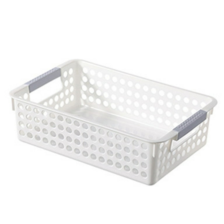 [ 8 Pack ] Plastic Storage Baskets With Lids, Small Pantry Organization,  Stackable Storage Bins, Household Organizers for Cabinets, Countertop
