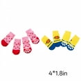 thumbnail image 2 of TELOLY 8 Pieces Non-Slip Dog Socks Small Cat Paw Protector Socks Pet Doggie Socks Grip Knit Socks Pet Paw Protector Traction for Small Medium Pet, 2 of 7