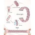 thumbnail image 4 of Wearlizer Braided Bands Compatible with Fitbit Versa 4/Versa 3/Fitbit Sense 2/Fitbit Sense Band for Women, Elastic Solo Loop Stretchy Nylon Woven Wristband, 4 of 7