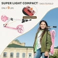 thumbnail image 4 of UPGO Kick Scooter for Ages 6+, Kids, Teens & Adults, 240 lb Max Load, Foldable, 8-Inch Wheels, Pink, 4 of 7