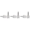 thumbnail image 1 of 3 Pairs TPU High Heel Tips Shoes Replacement Tap Caps 2.4mm Pin, 8mm Round Shape Heel Repair Caps, Transparent, 1 of 5