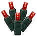 thumbnail image 3 of Vickerman X6G2703CSA LED Fil Vert Connexion d'Extrémité Espacement 6 Po. Ensemble de Lumières de 35 Pieds avec Lumières Rouges, 3 of 3