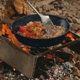 thumbnail image 3 of Irfora Sartén de hierro fundido con boquillas de vertido de grasa doble para cocina de inducción de gases Sartenes para panqueques Cocina Comedor Utensilios de cocina para exteriores Irfora Sartén, 3 of 7