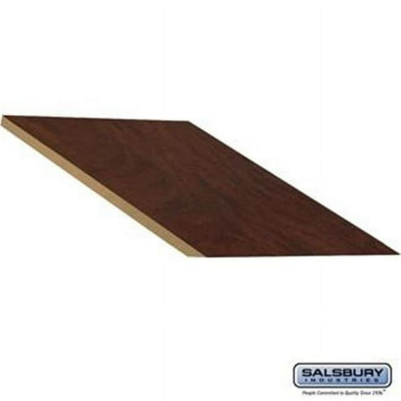 SalsburyIndustries 22289MAH 24 in. Deep Extra Wide Designer Wood Locker In-Line Sloping Hood Filler - Mahogany