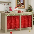 thumbnail image 7 of Christmas Kitchen Curtains Snowflakes Window Short Tier Curtains Over Sink Set of 2, Xmas Red Winter Kitchen Decor 26" x 36", 7 of 7