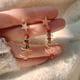 thumbnail image 4 of 1 par de pendientes de tuerca de Navidad JAMW pendientes de árbol de Navidad para mujer joyería artística de vacaciones de estrella Sencillez, 4 of 5