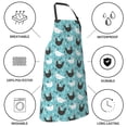thumbnail image 6 of Bingfone Lovely Roosters Apron Gifts For Men, Women Professional Grade Chef Apron for Kitchen,BBQ & Grill, 6 of 8