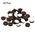 thumbnail image 3 of Uxcell Felt Furniture Pads 18mm Dia 5mm Thick Self Adhesive Floor Protectors, Brown 40Pcs, 3 of 5