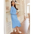 thumbnail image 2 of Ekouaer Nightgowns for Women with Pockets Long Sleeves Nightshirts Ladies Nightdress Plus Size Pajama Dress, 2 of 6