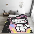 thumbnail image 7 of Kuromi And My Melody Fleece Blanket Super Soft Cozy Throw Blanket 40"X30", Lightweight Fuzzy Comfy Flannel Blanket Warm Plush Throw Blankets For Couch, Sofa, Bed, 7 of 7