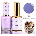 thumbnail image 3 of DND DC Purples GEL POLISH DUO, Gel Lacquer 0.5 oz + Matching Nail Polish Color 0.5 oz, Daisy Nails (with bonus side Glitter) Made in USA (Crocus Lavender (026).), 3 of 3