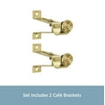 thumbnail image 5 of Kenney Steel Adjustable Café Curtain Rod Brackets, Set of 2, Brass, 5/8" Diameter, 5 of 5