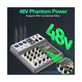 thumbnail image 4 of Professional Mixer,Sound Board Mixing Console With 5 Channel Digital USB Bluetooth Echo Delay Effect,Input 48V Stereo ,Smart Fader, 4 of 7