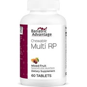 Bariatric Advantage Chewable Multi RP, Daily Multivitamin Designed for Patients of Restrictive Procedures Such As Gastric Band or Balloon Surgery - Mixed Fruit, 60 Tablets