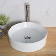 thumbnail image 2 of KRAUS Elavo Round Vessel White Porcelain Ceramic Bathroom Sink, 18 inch, 2 of 9