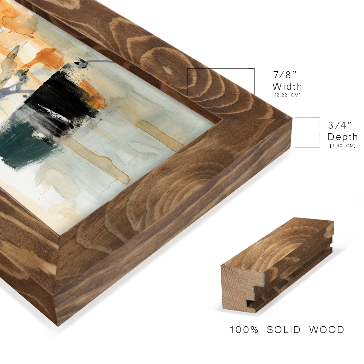 Seria I - Framed Print w/glass - Walnut