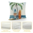thumbnail image 4 of Nawypu  Summer Beach Throw Pillow Covers Starfish Surfboard Palm Tree Seaside Scenery Decorative Pillows Soft Cushion Cases for Couch Sofa Bed Home Decor, 4 of 5