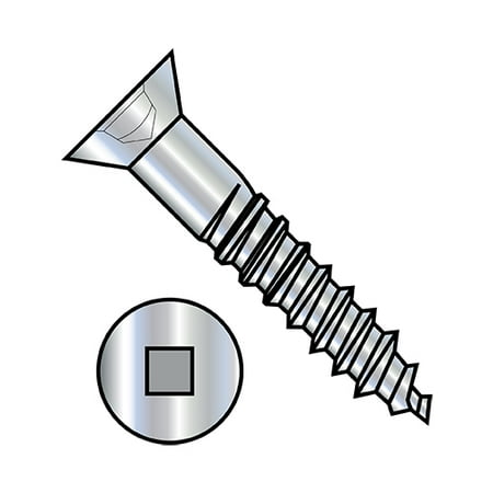 

12-11X2 1/2 Square Recess Flat Head Full Body Wood Screw 2/3 Thread Zinc (Pack Qty 800) BC-1240DQF